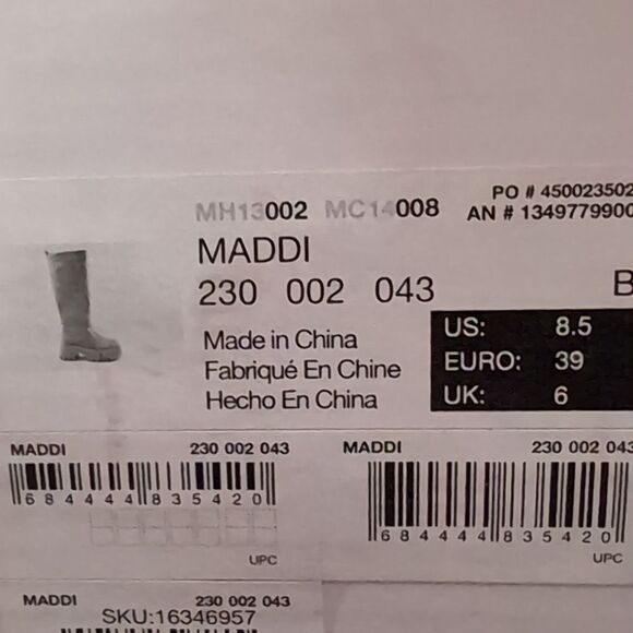 Call it spring NWT Maddi tall knee high camel color boots size 8.5 vegan leather - Picture 13 of 13